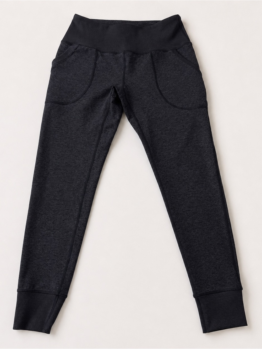 Zella Women's Jogger Leggings Gray/Black with Pockets Elastic Waist Size: M